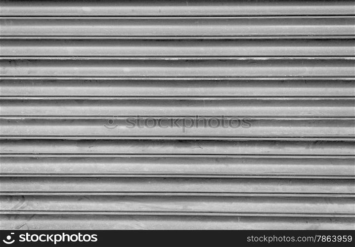 Grey Dusty and Dirty Closed Security Shutters