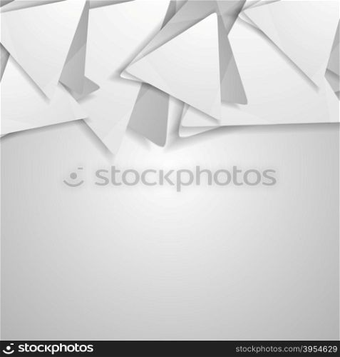 Grey geometric triangles background. Grey geometric triangles abstract background