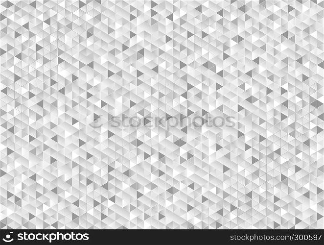Grey glitter triangles mosaic technical background