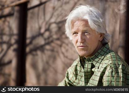 Grey haired man