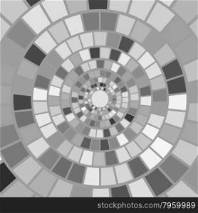 Grey Mosaic Background. Hypnotic Colorful Mosaic Pattern. Grey Mosaic Background