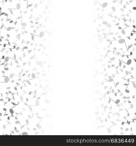 Grey Musical Notes Pattern. Grey Musical Notes Pattern on White Background