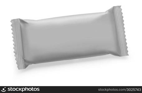 grey package isolated on white with clipping path