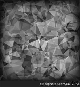 Grey Polygonal Background. Gray Crystal Triangle Pattern. Grey Polygonal Background.