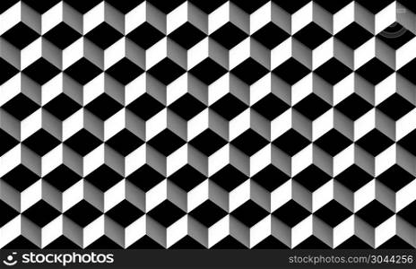 Grey rectangle boxes. Tiles with shadows, seamless texture pattern background. 3d illustration
