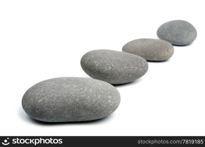 grey spa stones isolated