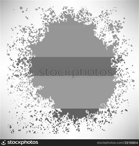 Grey Splat. Grey Line Splat Isolated on White Background