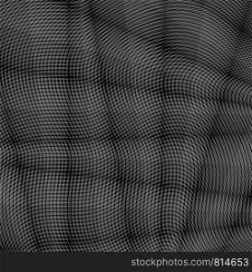 Grey Striped Pattern. Wavy Ribbons on Dark Background. Curvy Lines Texture.. Grey Striped Pattern. Wavy Ribbons on Dark Background. Curvy Lines Texture