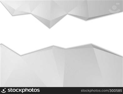 Grey tech abstract polygonal background