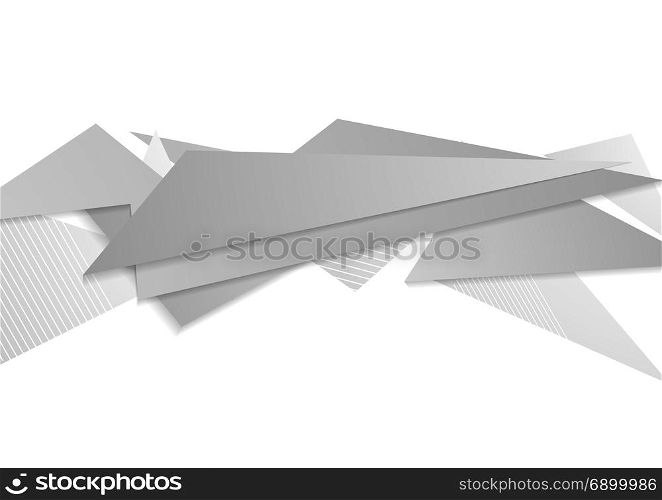 Grey tech corporate shapes abstract background