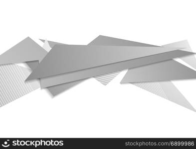 Grey tech corporate shapes abstract background