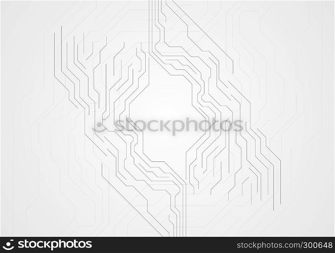 Grey technology abstract corporate background with circuit board. Grey technology abstract background with circuit board