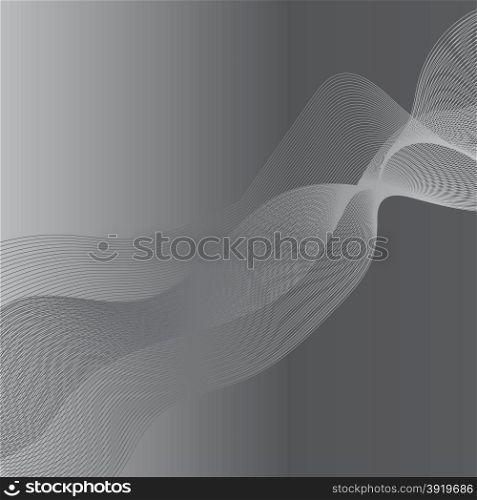 Grey Waves. Grey Wave Texture on Grey Light Background