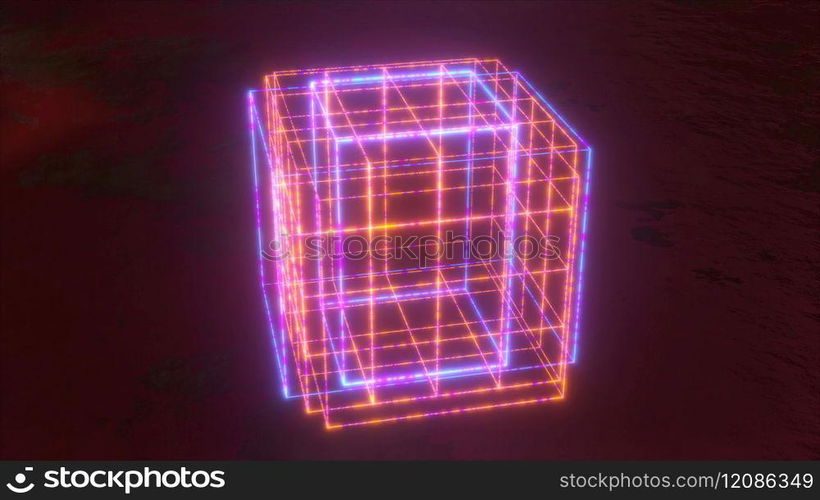 Grid cube technology. Computer generated 3d render Grid cube technology. Computer generated 3d render. Grid cube technology