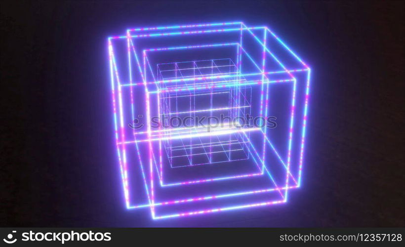 Grid cube technology. Computer generated 3d render Grid cube technology. Computer generated 3d render. Grid cube technology