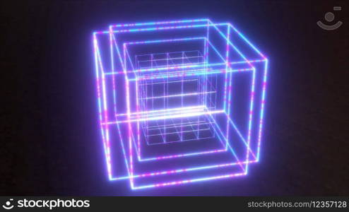 Grid cube technology. Computer generated 3d render Grid cube technology. Computer generated 3d render. Grid cube technology
