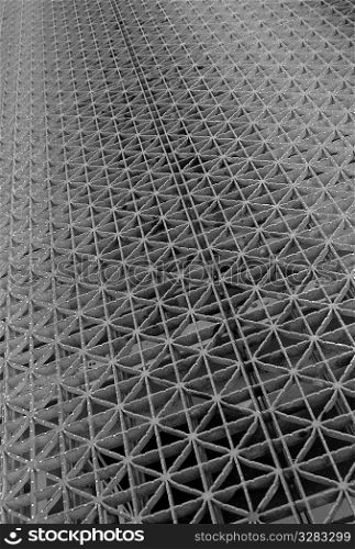 Grid surface of bridge decking.