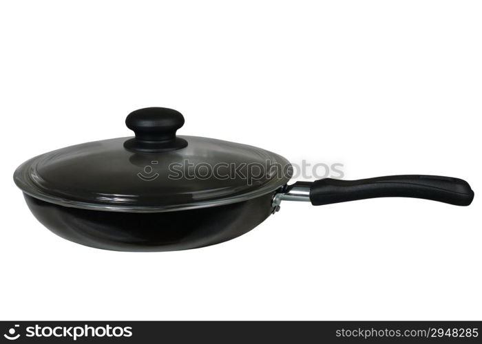 griddle with a glass cover on a white background