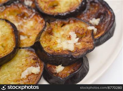 grilled eggplants with garlic
