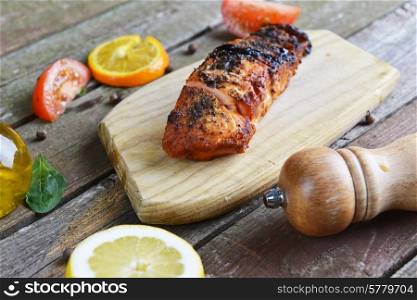 grilled fish with herbal seasonings