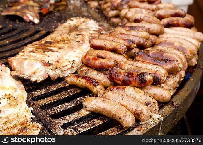 grilled sausage and ribs unhealthy spain food