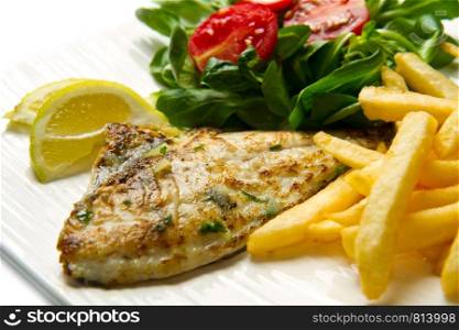 grilled sea bream with potatoes