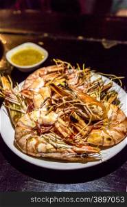 Grilled Tiger Prawn with spicy Sauce