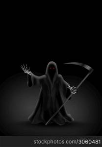 Grim Reaper on a dark background