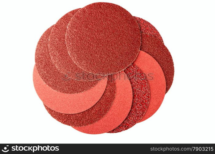 Grinding circles isolated on a white background