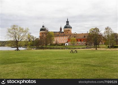 Gripsholm is a castle in Mariefred, located on an island on Lake Malaren. Its name was given to the castle on behalf of Knight Bu Jonsson Grip, who laid it around 1380