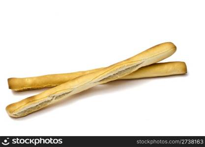 Grissini - Breadsticks isolated on white background