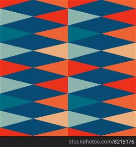 Groovy aesthetic pattern with triangles in the style of the 70s and 60s. Vector illustration. Groovy aesthetic pattern with triangles
