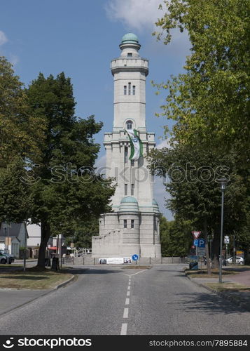 Grossbeeren, Teltow-Flaming, Brandenburg, Germany - tower, which was built in 1913 to commemorate the Battle of 1813 against Napoleon. It is 32 m high and has a viewing platform. Inside is a small museum with a diorama.