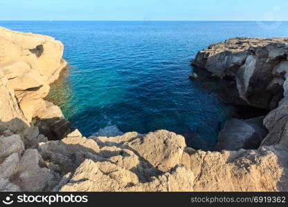 Grotta delle Ancore in Santa Cesarea Terme, Salento Adriatic sea coast, Puglia, Italy