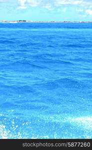 ground in mexico froath and blue foam the sea drop sunny day wave