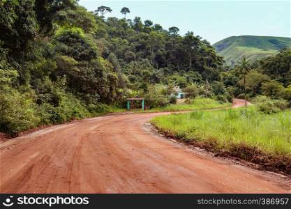ground road through the mountains at the Brazil