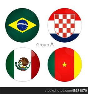 Group A - Brazil, Croacia, Mexico, Cameroon at world cup 2014