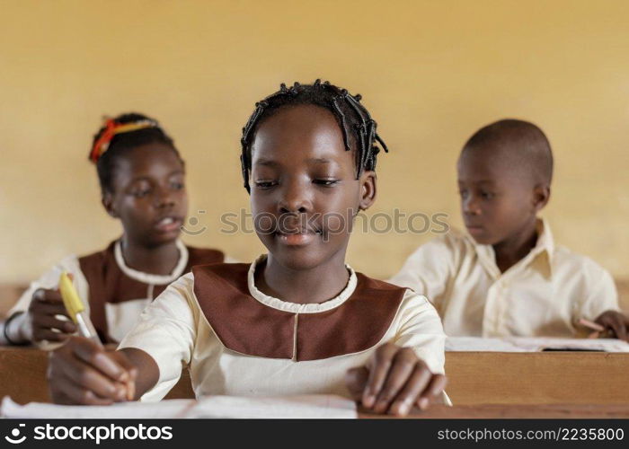 group african kids classroom