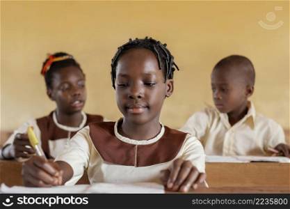 group african kids classroom
