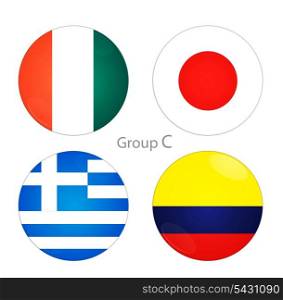 Group C - Ivory Coast, Japan, Greece, Colombia at world cup 2014