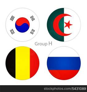 Group H - South Korea, Algeria, Belgium, Russia at world cup 2014