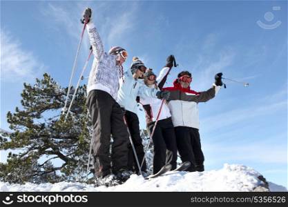 Group in ski holidays