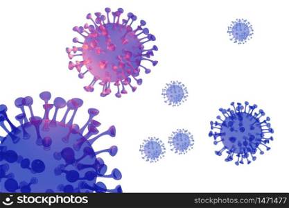 group of 3d models of virus Corona covid wuhan virus