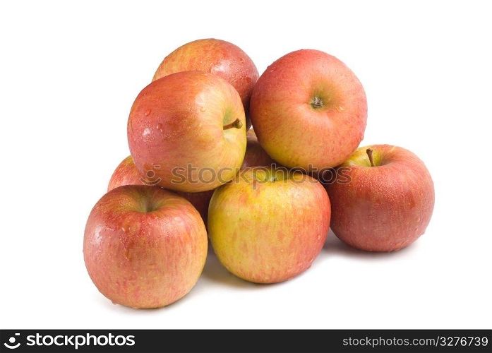 Group of Apple on white background