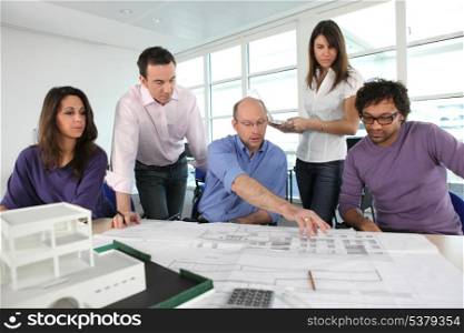 group of architects working