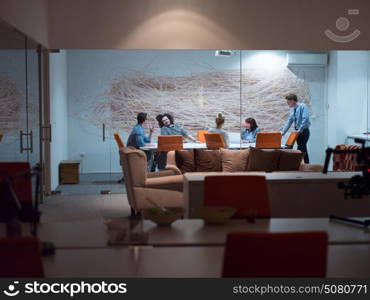 Group of business people discussing business plan in the office