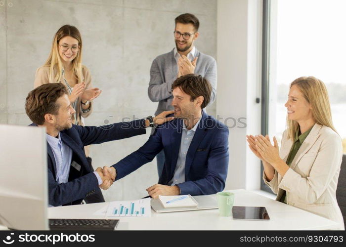 Group of business people have a meeting and working in the modern office