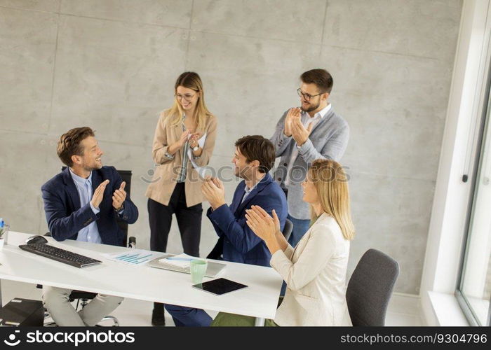 Group of business people have a meeting and working in the modern office