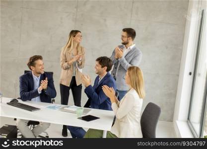 Group of business people have a meeting and working in the modern office