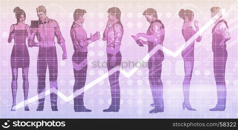 Group of Business People in a Presentation Background. Group of Business People